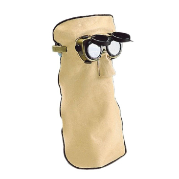 Ledermaske aus Rindnarbenleder mit Amigo-Brille 45cm